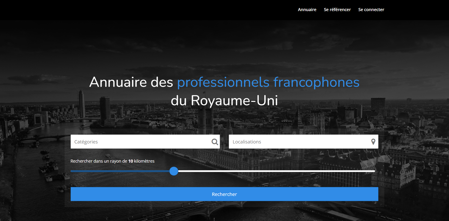 Création du site web French London par Amaddict